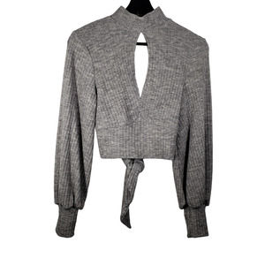 Saints + Secrets Balloon Sleeve Open Back Sweater XS